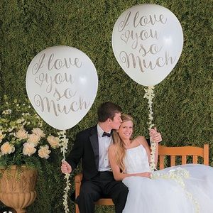 Jumbo Love You So Much 36" Latex Balloons - 2 PCs